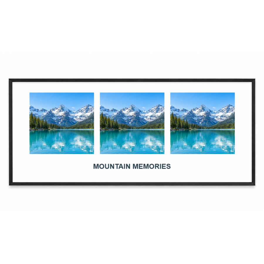 Collage board - three photos & a title - customization example